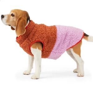 Soft Fleece Color Blocked Reversible Dog Coat